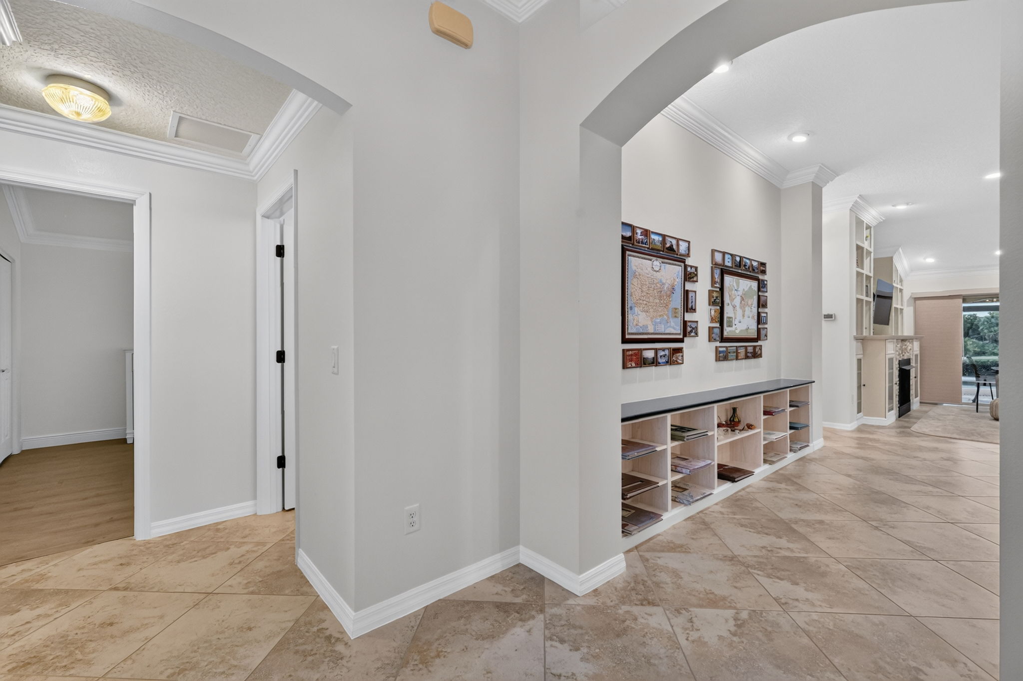 Private Arched Entry to Separate Guest Wing