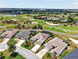 Aerial Front and Side Elevation with Golf Front Views