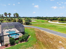 Aerial Side Elevation  of Swimming Pool with Golf Front Views