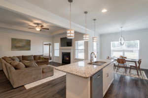 Kitchen with Views to Living Room & Breakfast Nook