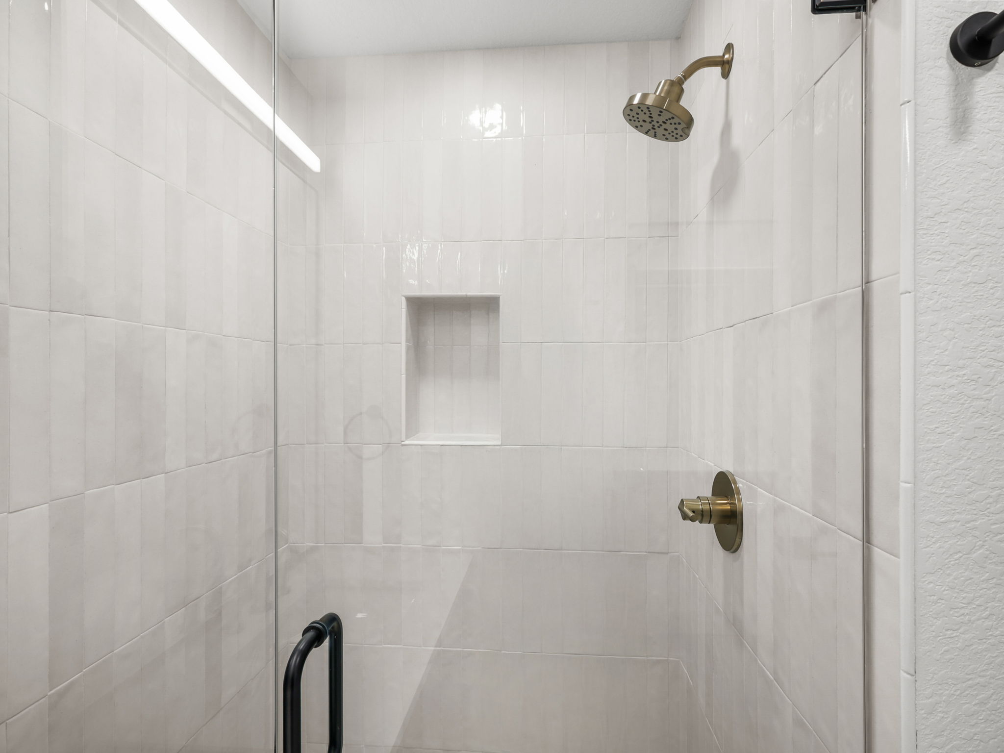 Walk-in shower.