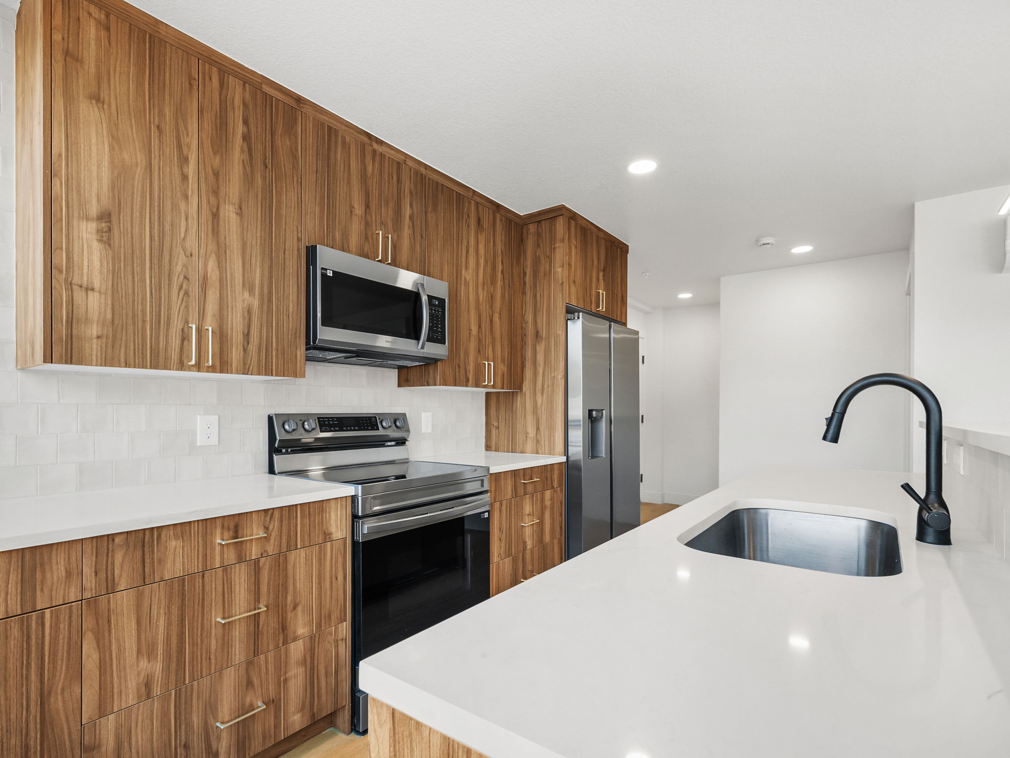 Stainless steel appliances.