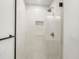Walk-in shower.