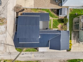 Aerial View of New Metal Roof