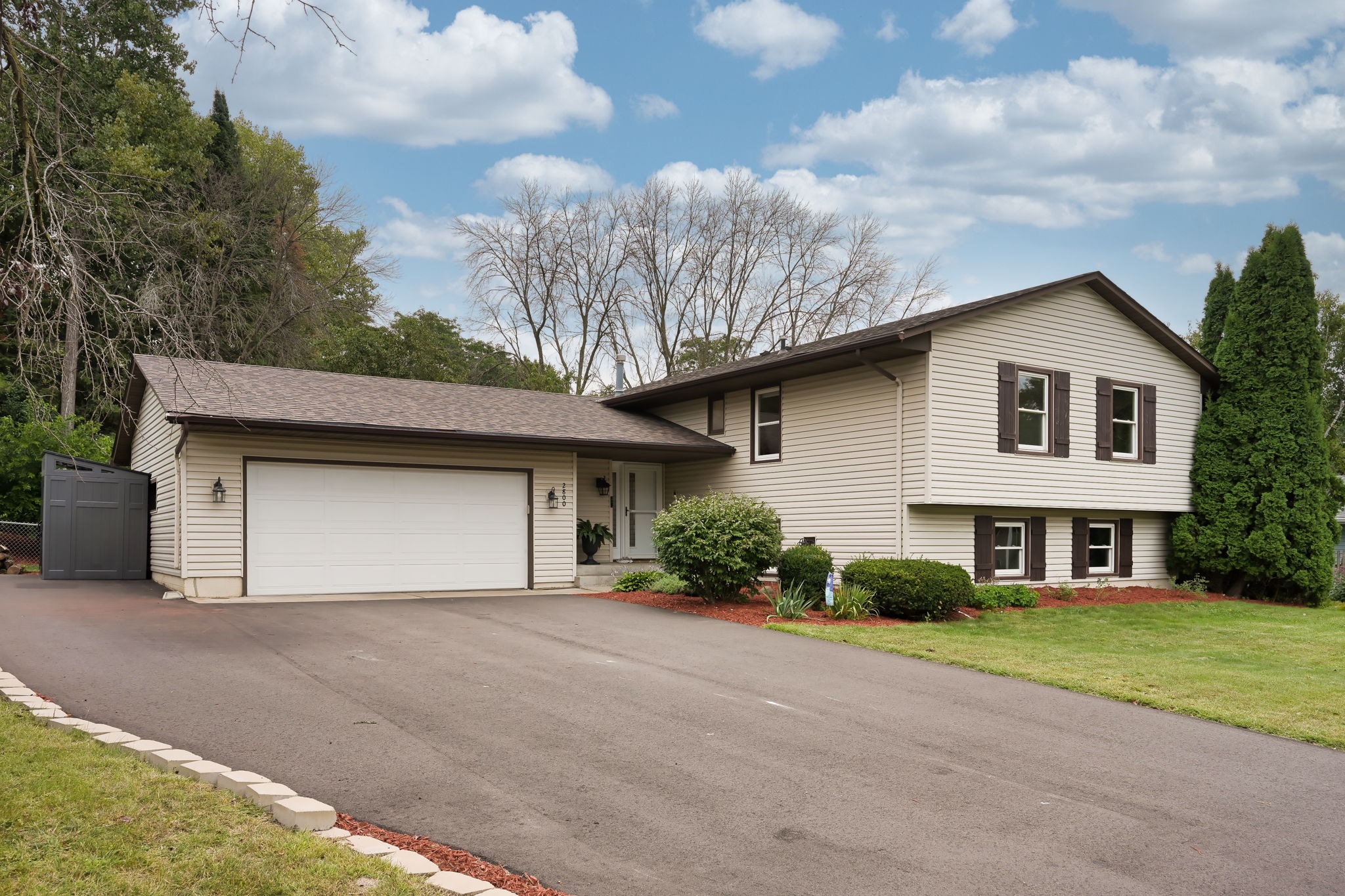 The new driveway provides extra space for parking and outdoor work!
