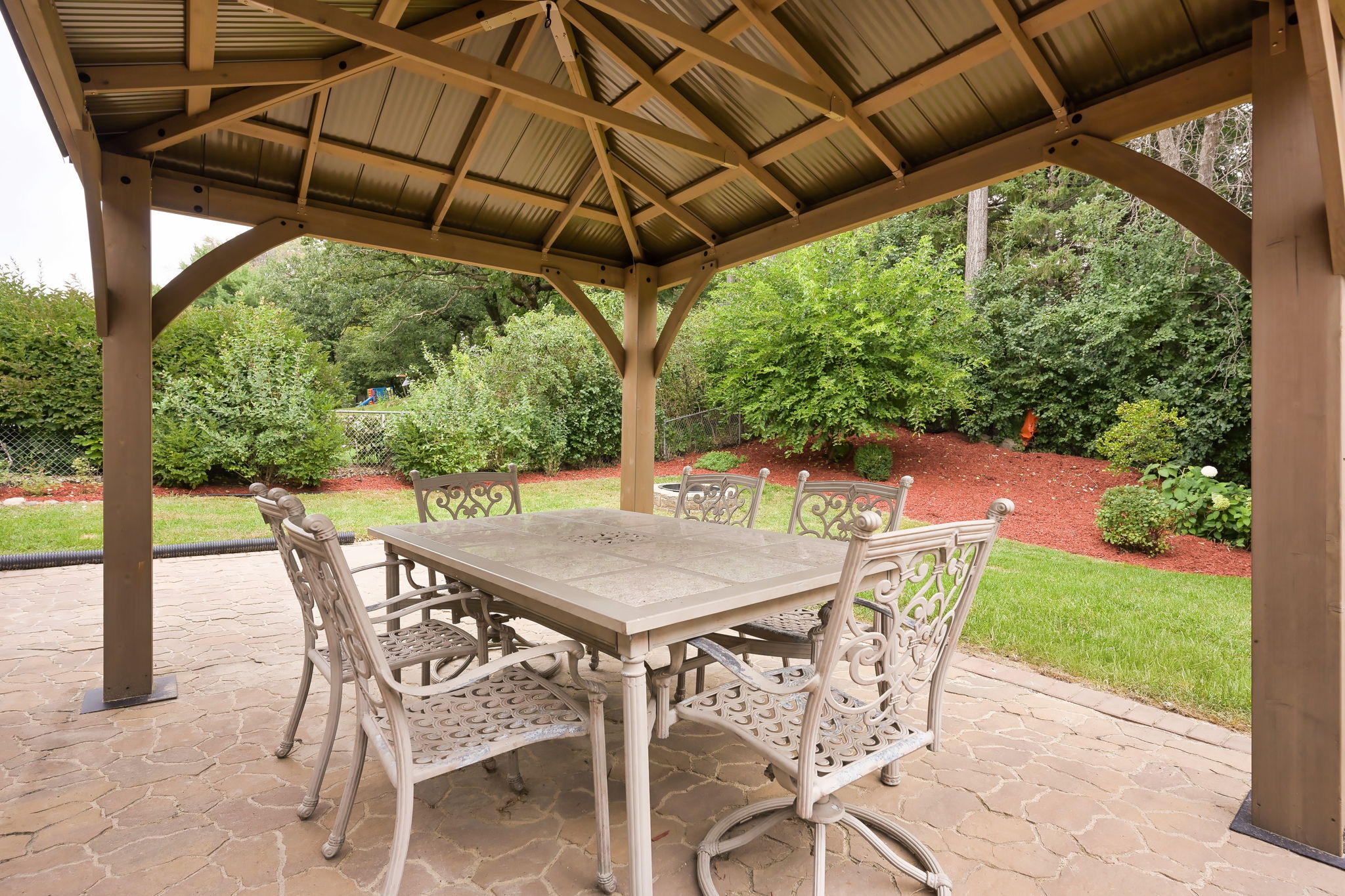 Backyard patio and pergola