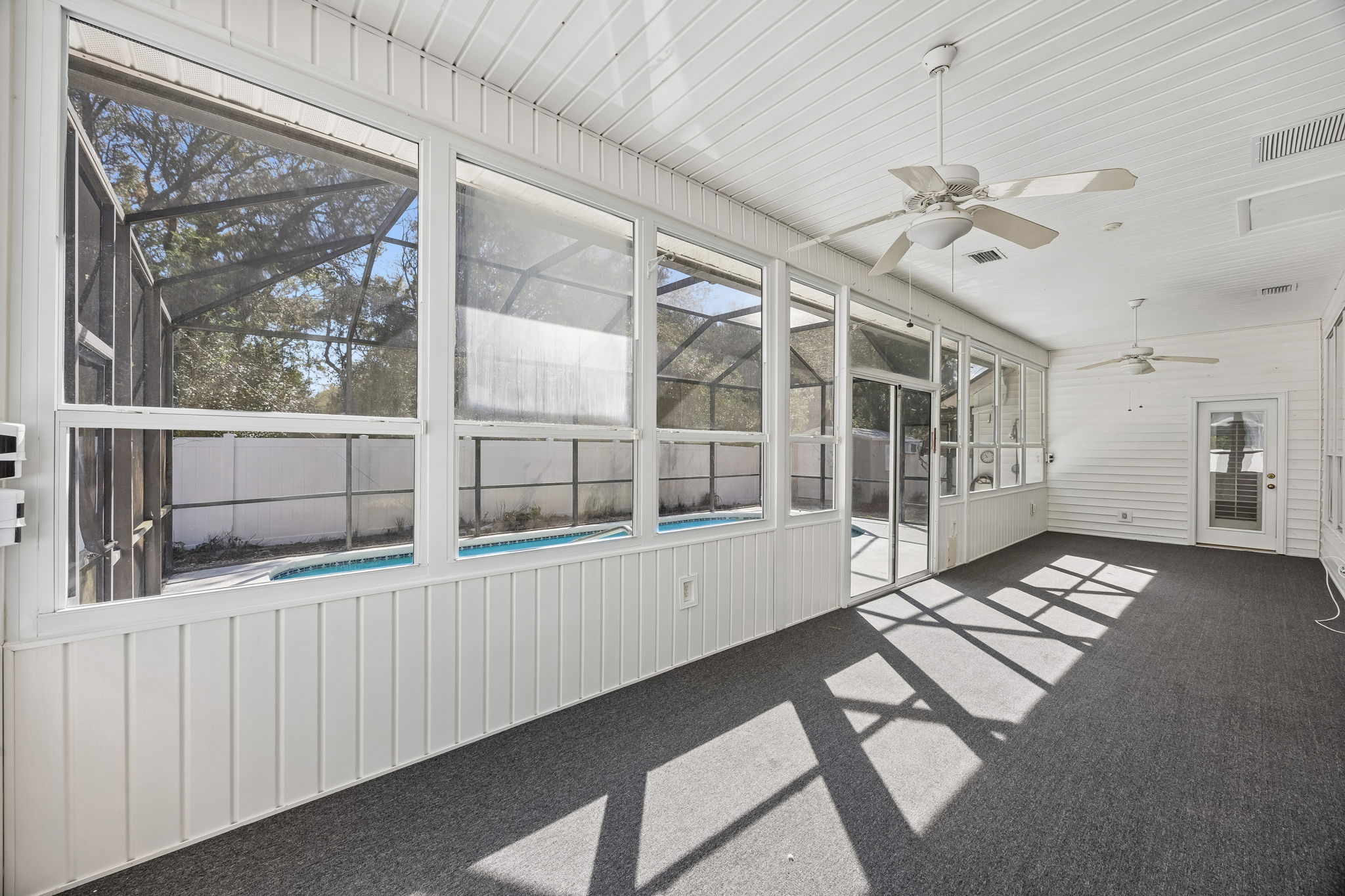 Conditioned sunroom is a...