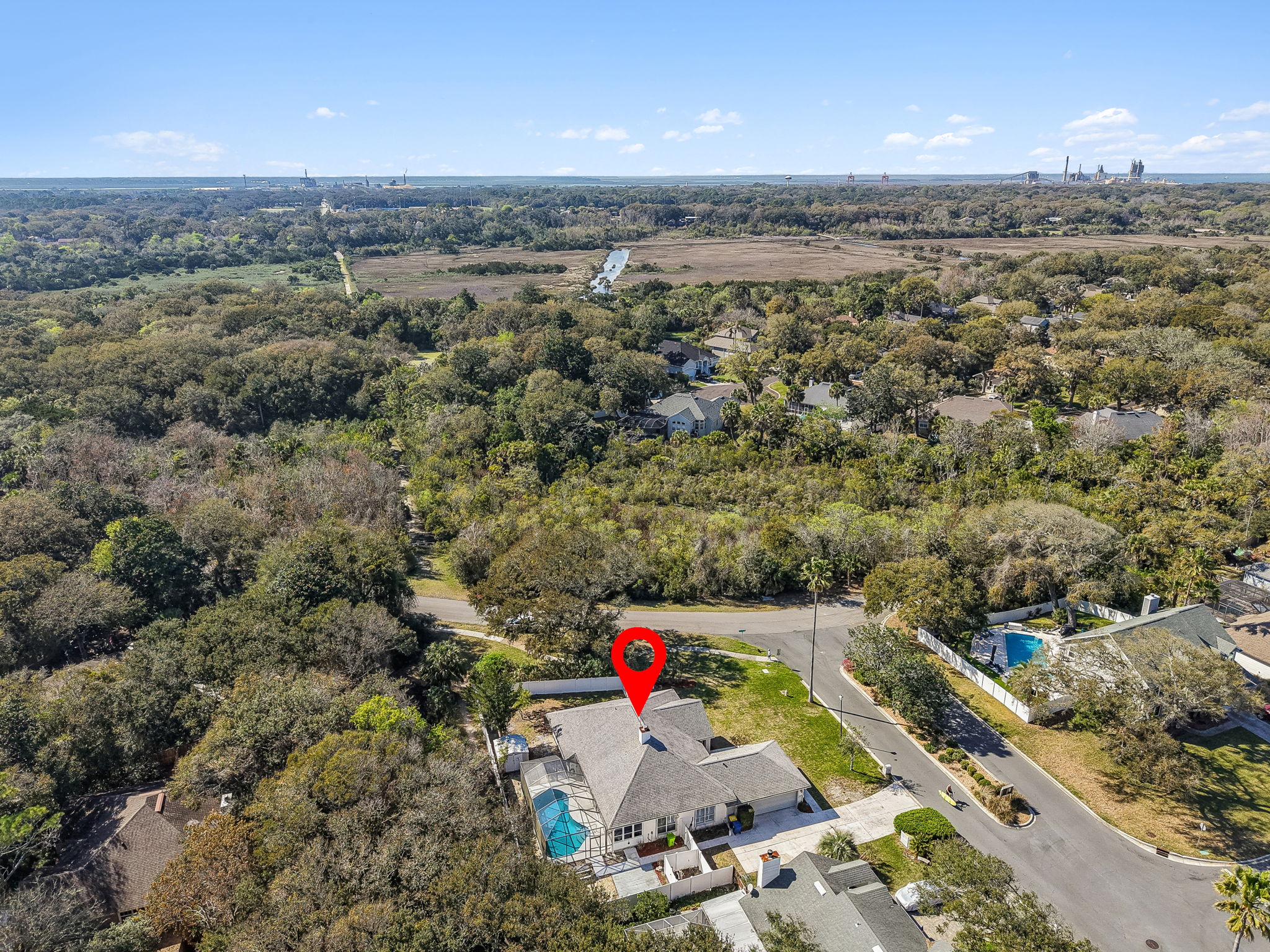 Aerial View of Egan's Creek Greenway