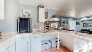 Your view as the host.  Wow!! Plenty of storage, counter space, and fun to be had by all.