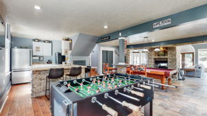 Open, spacious and appealing describe this vast game room area.