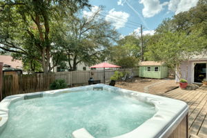Hot Tub and Back Yard
