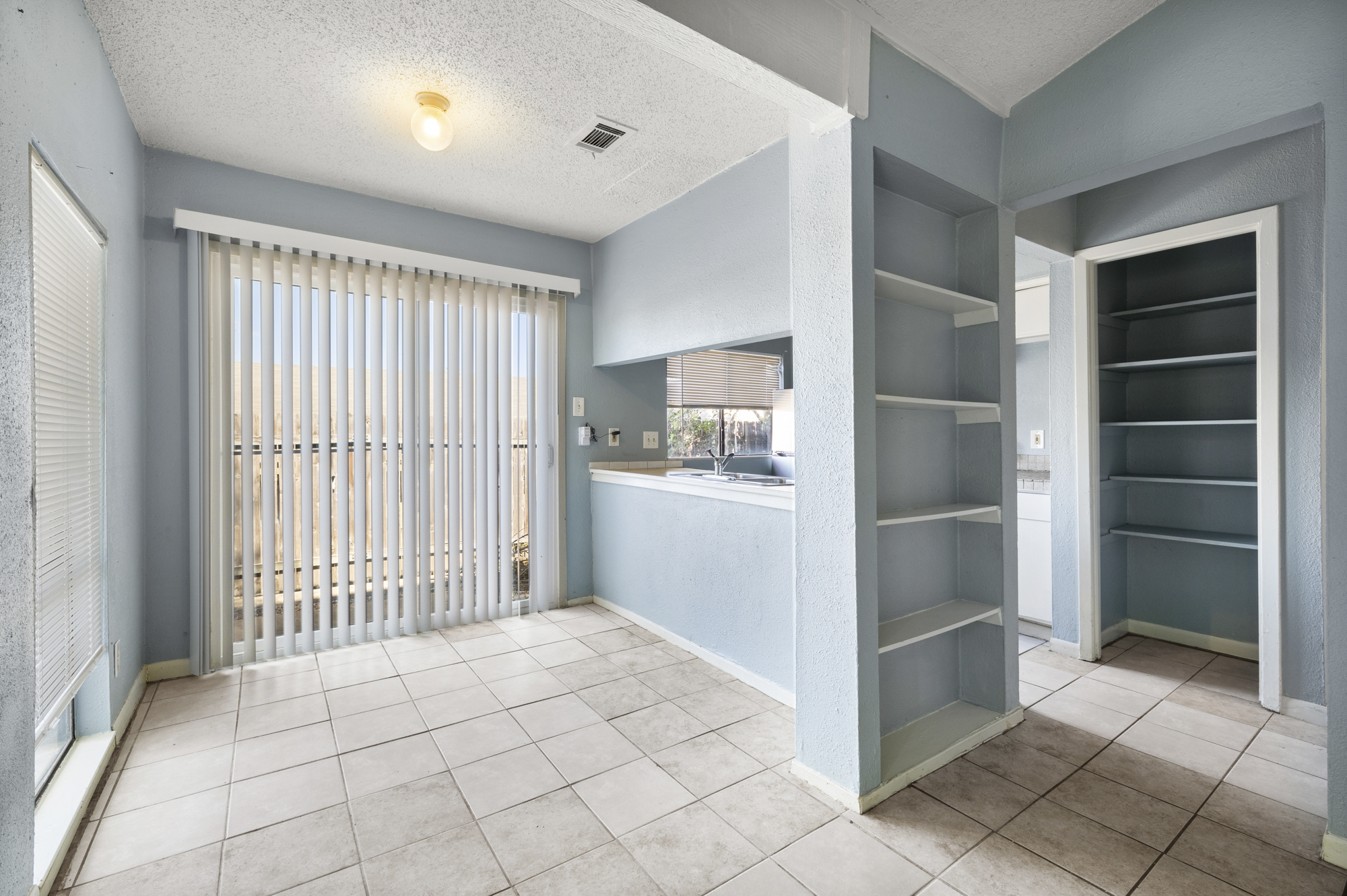 Unit A dining area and pantry