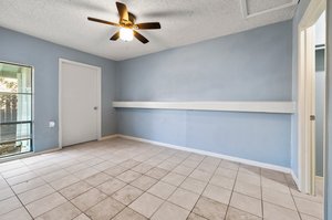 Unit A bedroom (white door is laundry closet)