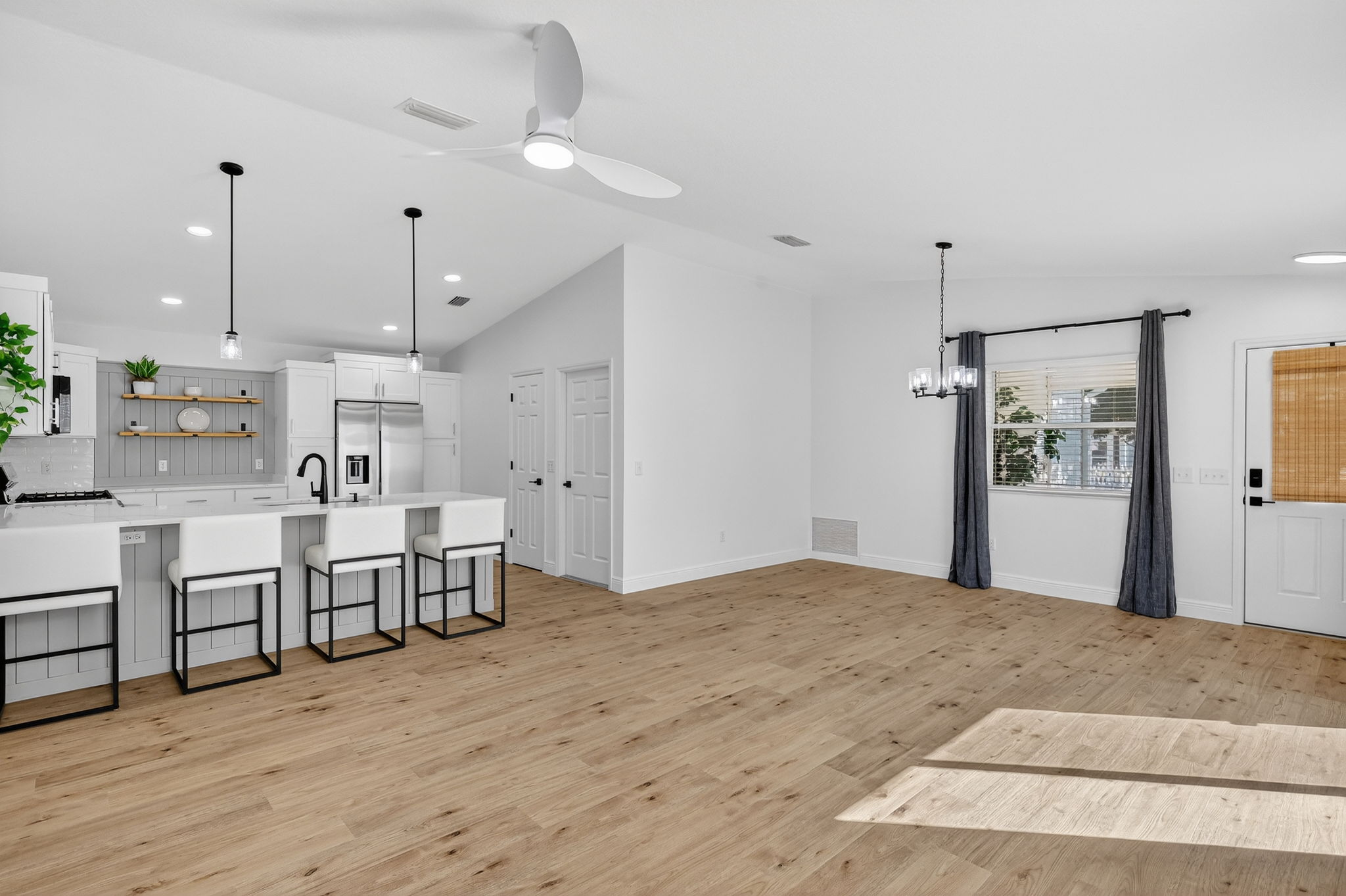 Living, Dining, and Kitchen