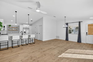 Living, Dining, and Kitchen