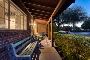 Twilight front porch