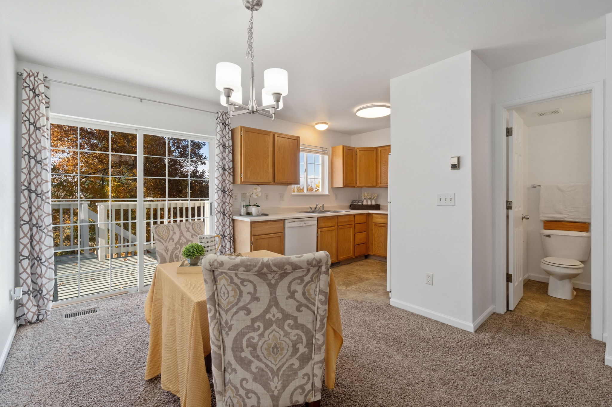 Dinning area with Back Patio Access