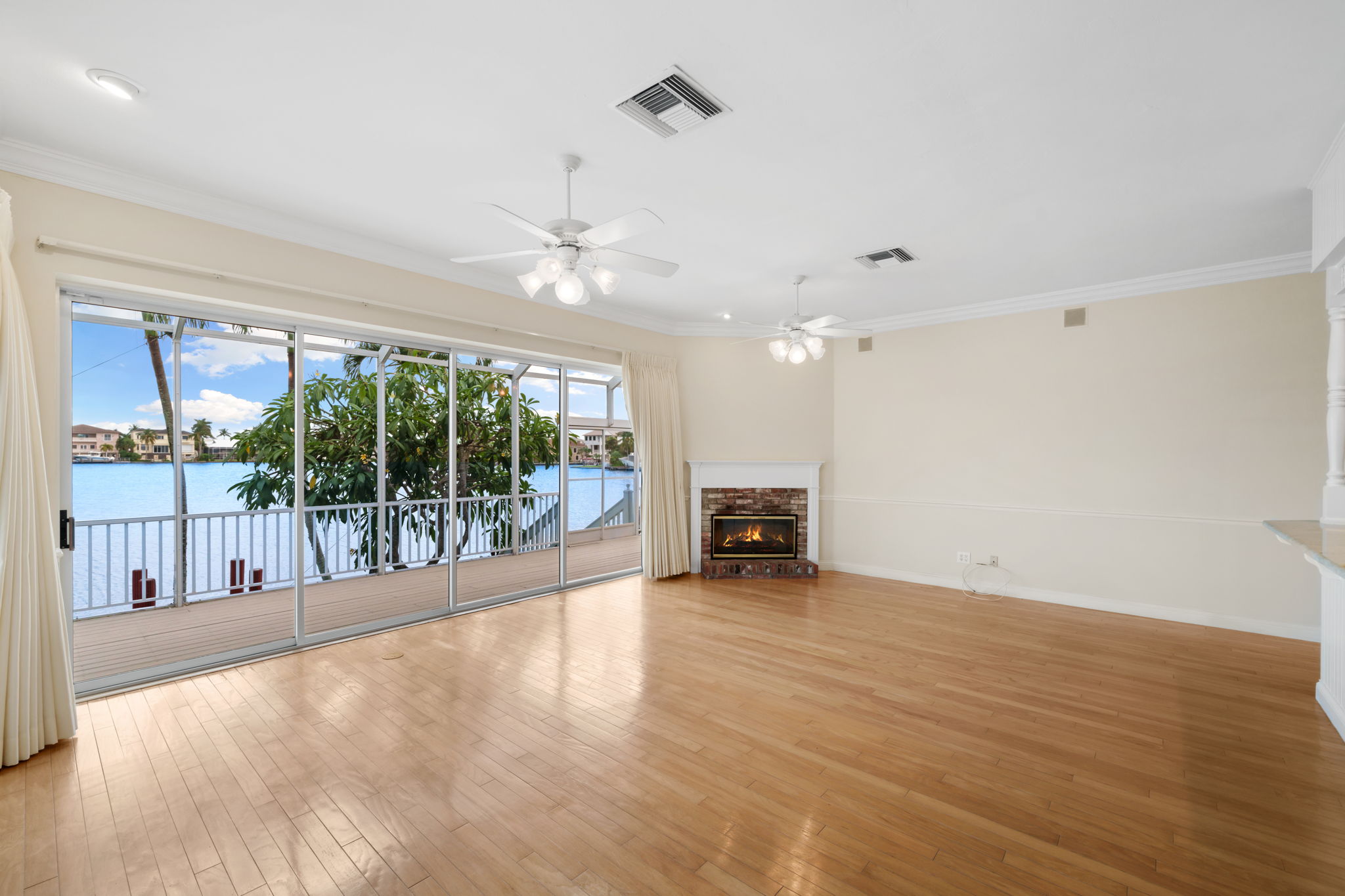 Great Room with Wood Burning Fireplace