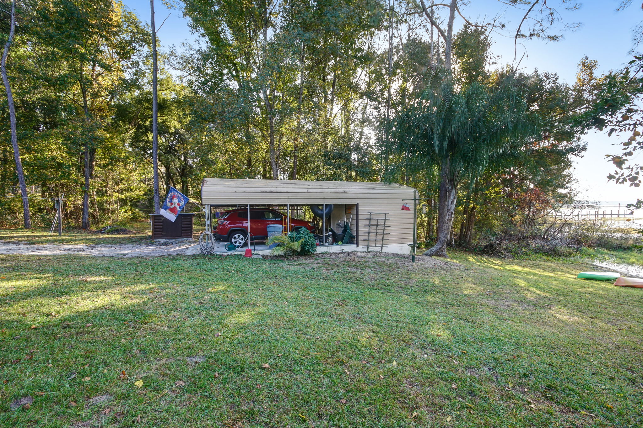 Back Yard/Covered Parking