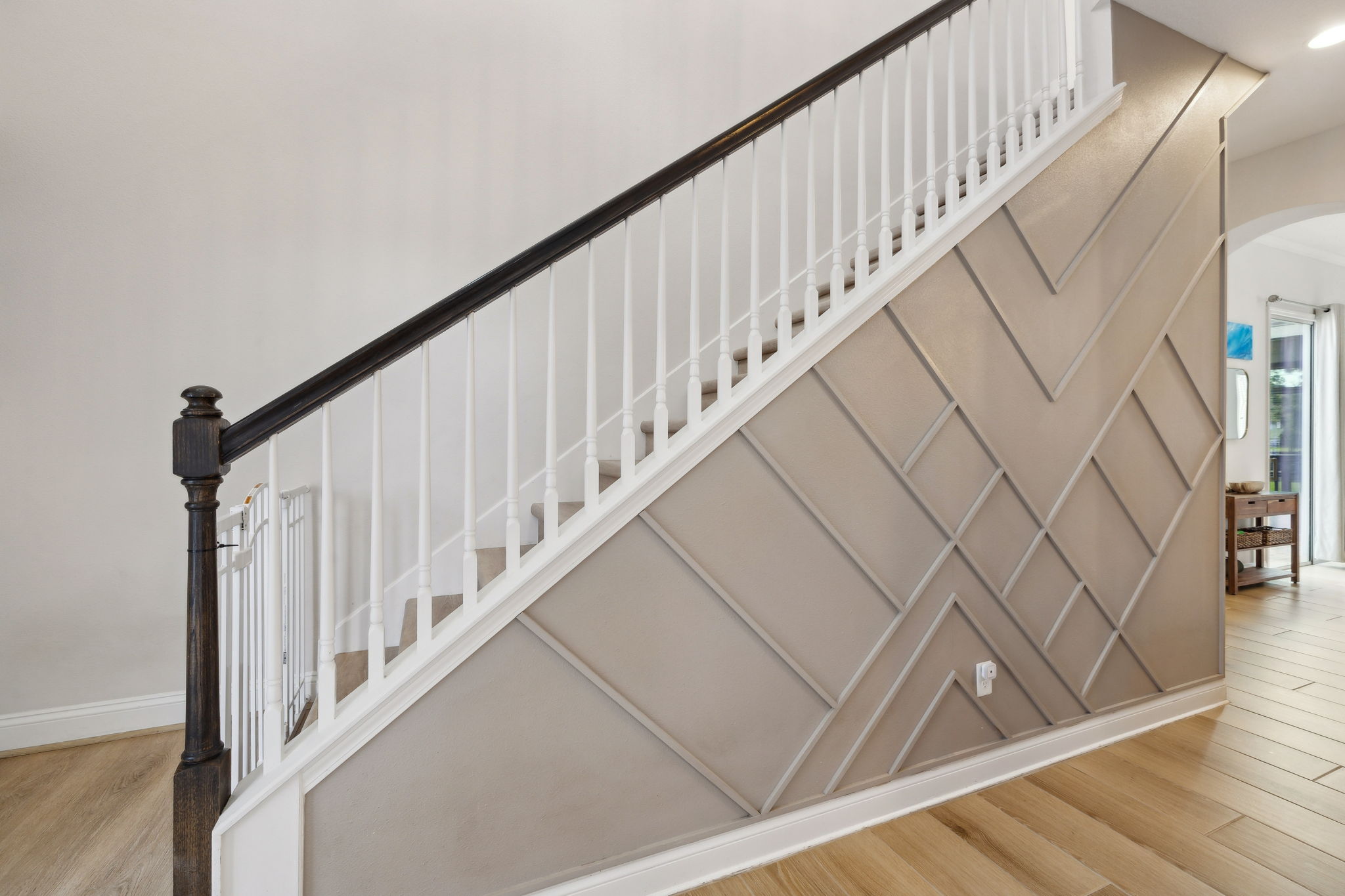 Staircase with Accent Wall