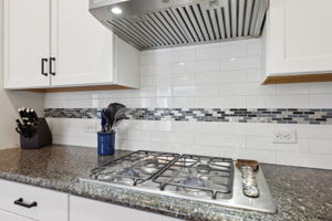 Gas Cooktop & Subway Backsplash