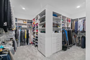 Primary Organized Walk-In Closet