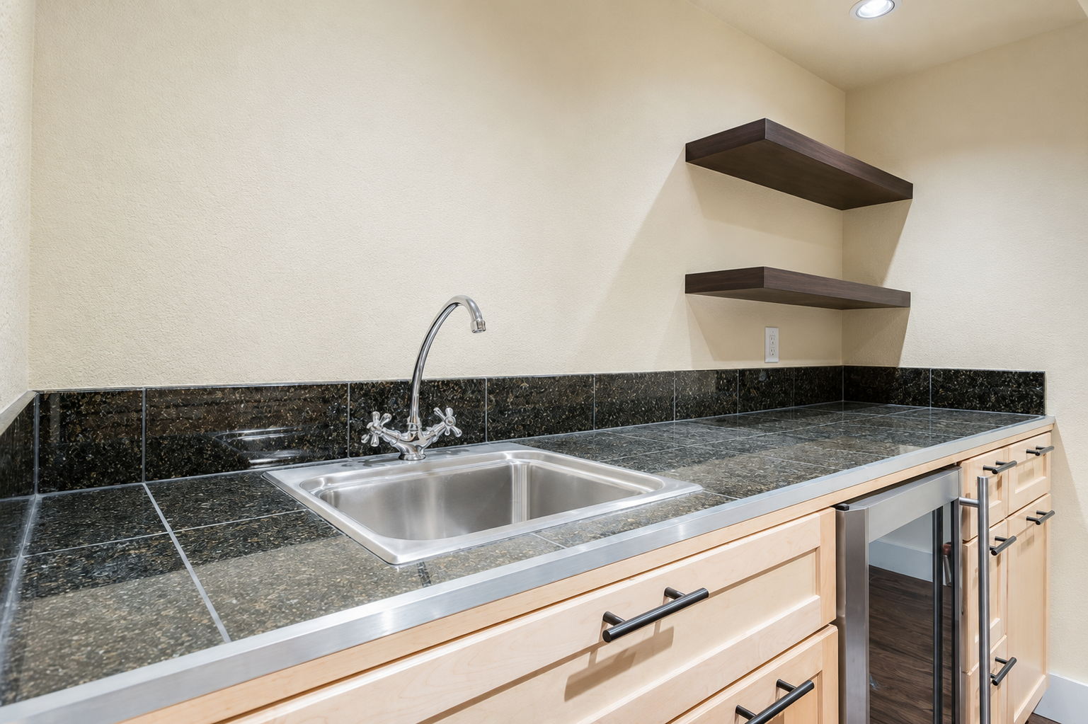 Wet Bar with Mini Refrigerator