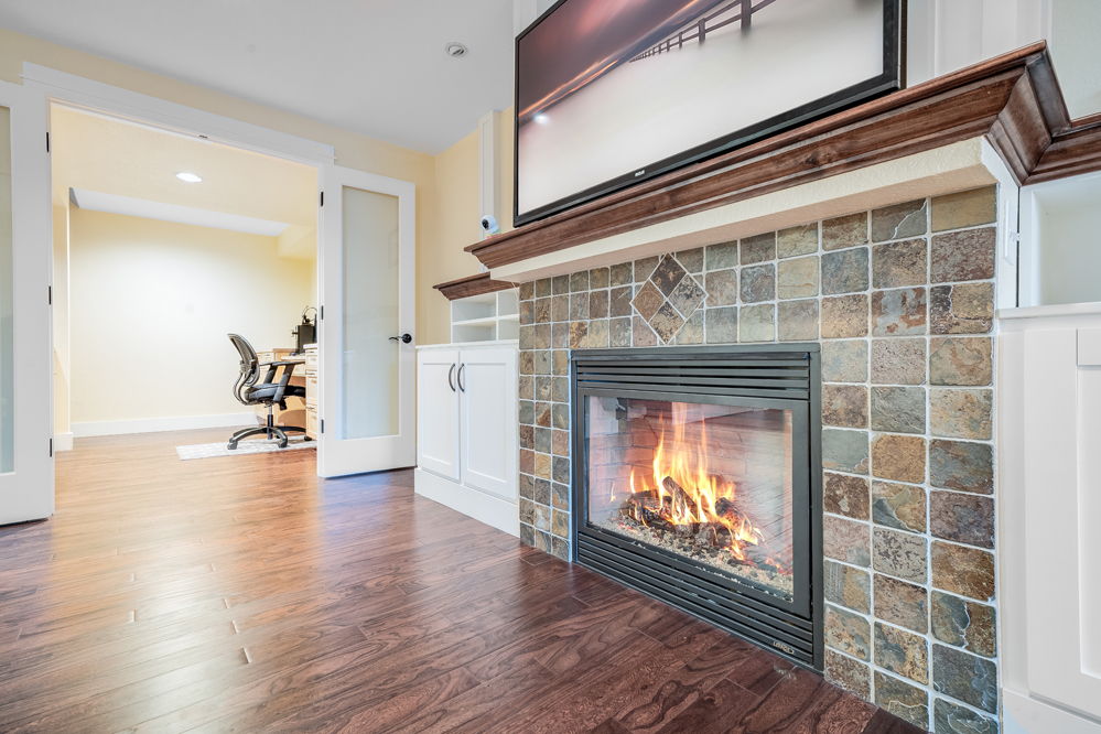 2nd Fireplace thru the French Doors Lower Level