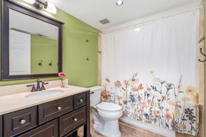 Hall Bathroom with Tub and Shower Combo Lower Level
