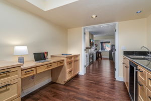 Built-in Work Area and Wet Bar Lower Level