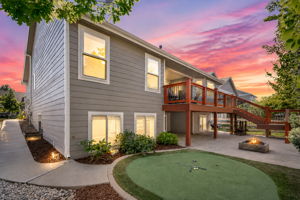 Low-maintenance backyard and room for your hammock and toys under the deck!