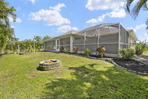 Firepit outside lanai