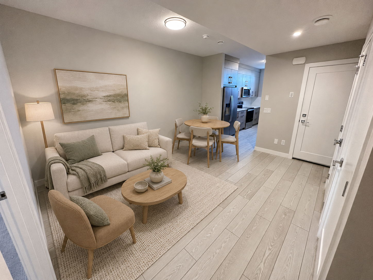 Virtually staged basement suite