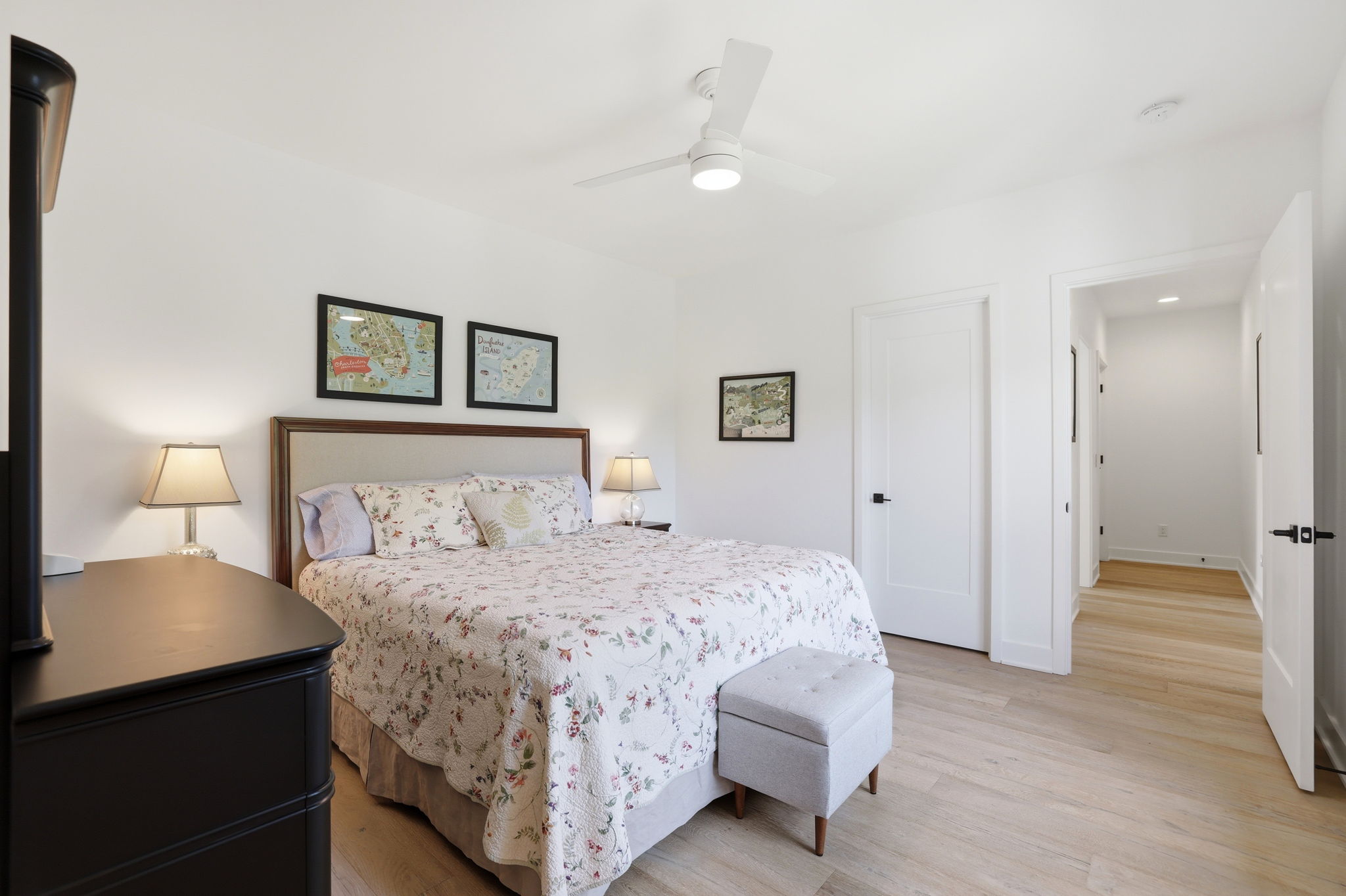A peaceful, private suite overlooking the backyard canopy—offering a serene, treehouse-like retreat