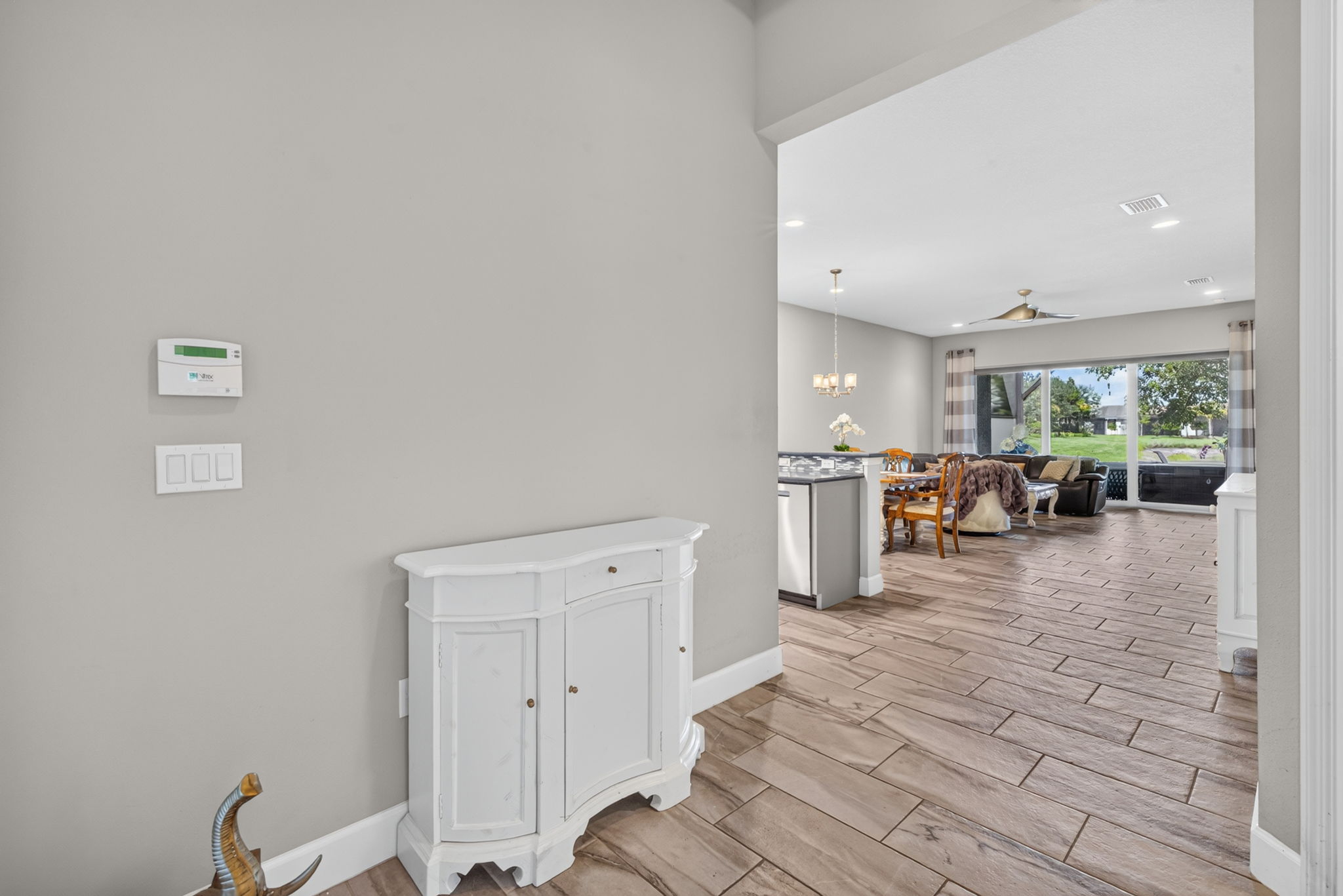 Upon entry you can see all the way to the amazing extended, screened lanai area!!