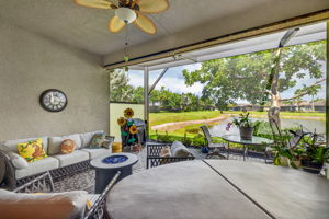 SERENITY NOW! Seating area, eating area, hot tub space in corner (negotiable) plus more space in front of bedroom! ALL SCREENED!!!
