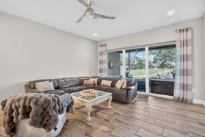 The hot tub is negotiable! Room on this extended lanai for hot tub, sitting area, and eating area! WOW!