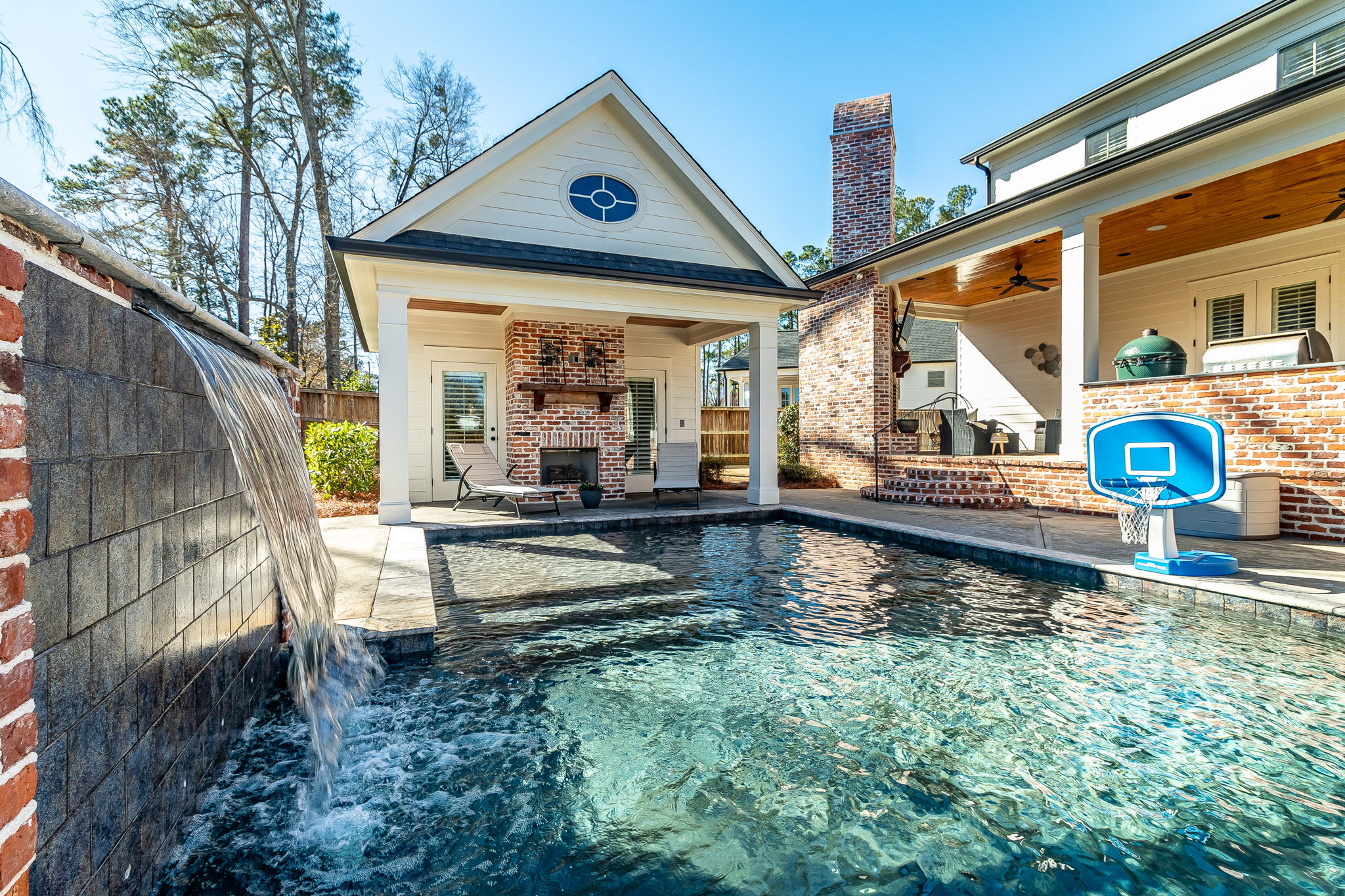 Gunite Pool With Waterfall