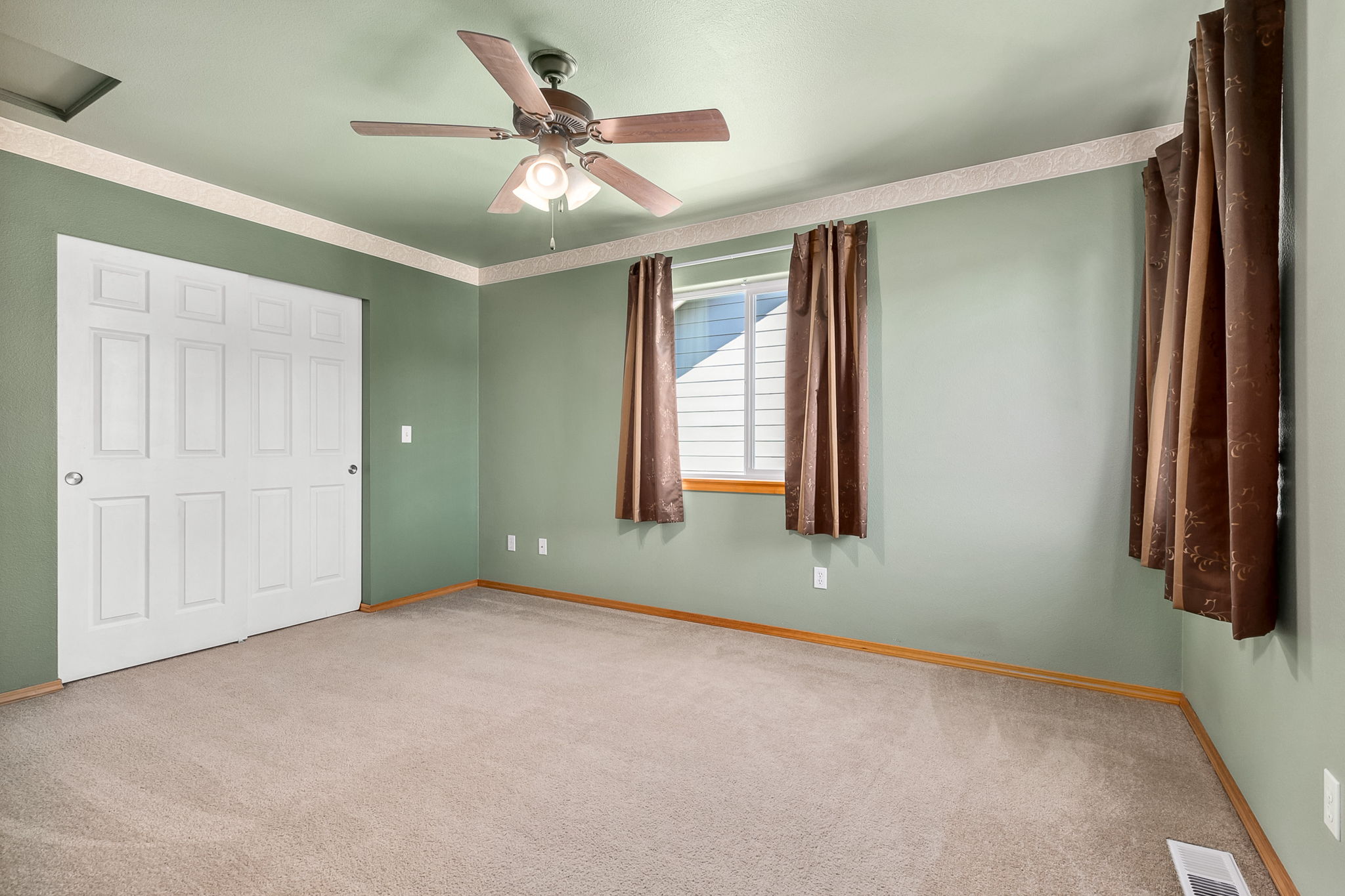 Upstairs, third bedroom with a massive closet!