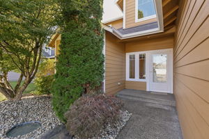 Front door tucked in for privacy.