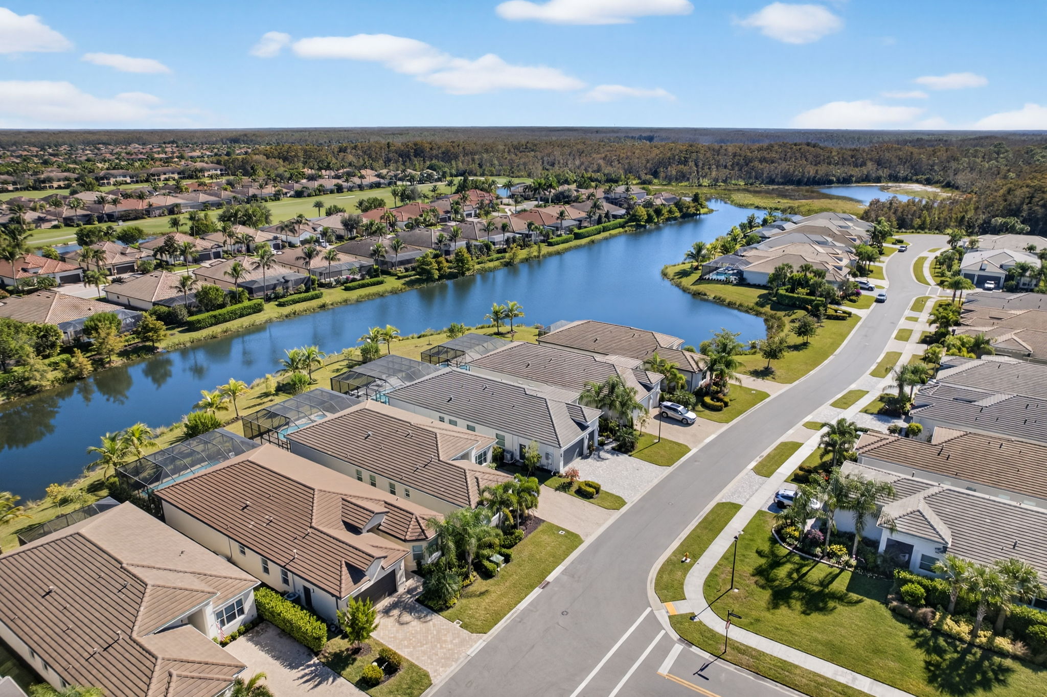 You can spot the garage man door in this photo as well as the lot size and location.