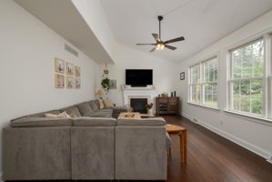 Family Room. Windows to Private Back Yard