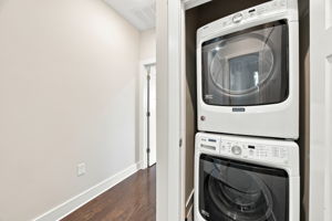 Convenient Upper-Level Laundry; Washer and Dryer Convey