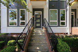 Steps Leading to Front Door of End-Unit Townhome