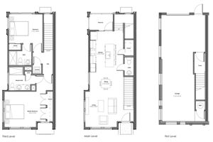 Three-Level Floor Plan