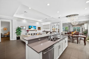 View from breakfast nook! This model oozes functionality. First good look at the DR take your breath away chandelier!