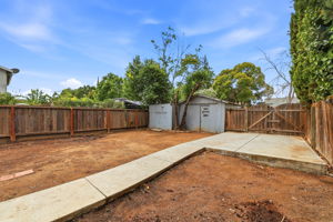 Spacious backyard
