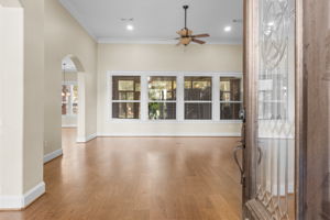 Welcome in to the freshly painted, new hardwood floors, new baseboards