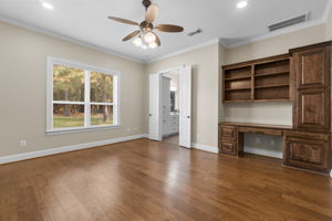 Second primary with built in desk, new hardwood floors