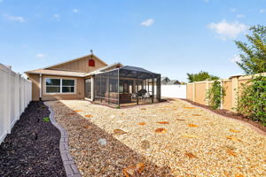 Low-Maintenance Stoned Landscaping with ROOM FOR A POOL!
